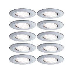 Set of 10 Outdoor LED Recessed spot CALLA IP65, swivelling, 230V, each 6W 4000K 680lm 100�