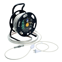 LED Strip VARDAFLEX AC WORK LIGHT PLUS / 15M DRUM 940 with feed-in option, with plug, with handle white