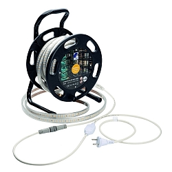 LED Strip VARDAFLEX AC WORK LIGHT PLUS / 15M DRUM 940 with feed-in option, with plug, with handle white