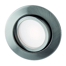 recessed luminaire SANYA AC LED round, swivelling IP40, aluminum matt, satined  6W 525lm 3000K 80� 80� CRI 80-89