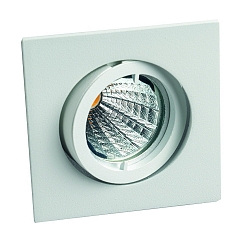 Alu die-cast Recessed spot QUADRO, swivelling, IP20, bayonet white matt