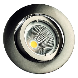 Alu die-cast Recessed spot for MR11, without Snap ring, swivelling, IP20, iron brushed