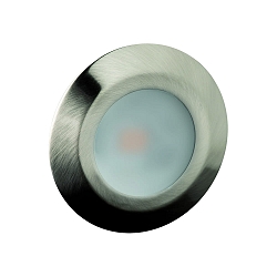 recessed luminaire LARA AC LED round IP44, brushed iron, satined  6W 519lm 3000K 95� 95� CRI 80-89