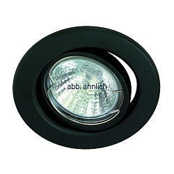 recessed luminaire MR16 swivelling IP20, mat, black