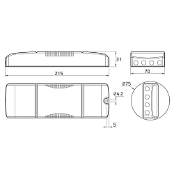 LED driver TRIDONIC,/ DALI DT6 DALI controllable, current constant