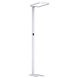 floor lamp BRONWE direct / indirect, UGR < 19, with touch dimmer IP20, white aluminum dimmable