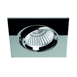 ceiling recessed luminaire BAN COB swivelling, square, current constant IP40, chrome dimmable