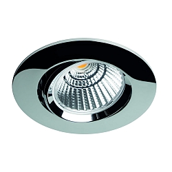 recessed luminaire BAN COB round, swivelling, current constant IP40, brushed iron dimmable 7W 640lm 3000K 40� CRI 90-100