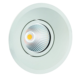recessed luminaire CORU-80 round, swivelling IP20, white dimmable