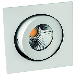 recessed luminaire RINCA COB swivelling, rotatable, current constant IP20, brushed iron dimmable 8W 694lm 2700K 25� CRI 90-100