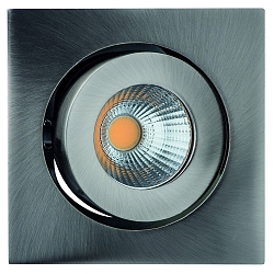 recessed luminaire RINCA COB swivelling, rotatable, current constant IP20, brushed iron dimmable 8W 694lm 2700K 25� CRI 90-100
