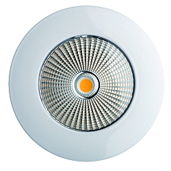 ceiling recessed luminaire CALINA COB round, rigid IP54, transparent, white, lacquered