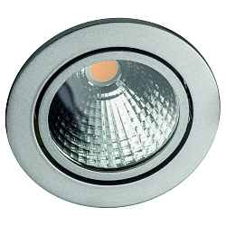 recessed spotlight GLIN COB 500MA round, swivelling, current constant IP40, silver matt dimmable
