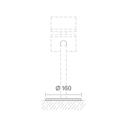 base plate for outdoor stand luminaires HELIOSTEPPER, graphite grey