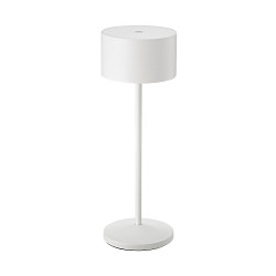 battery table lamp VELUNA IP44, snow white dimmable