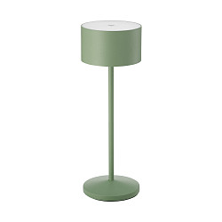 battery table lamp VELUNA up / down, CCT Switch IP44, sage green dimmable