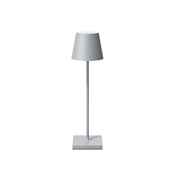 battery table lamp NUINDIE USB-C round, CCT Switch, with touch dimmer IP54, fog grey dimmable