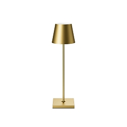 battery table lamp NUINDIE USB-C round, CCT Switch, with touch dimmer IP54, gold anodised dimmable