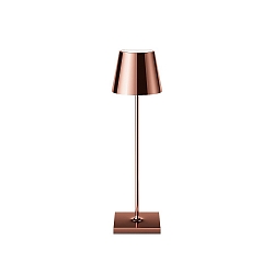 battery table lamp NUINDIE USB-C round IP54, copper dimmable