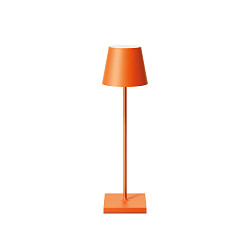 battery table lamp NUINDIE USB-C round, CCT Switch, with touch dimmer IP54, glowing orange dimmable