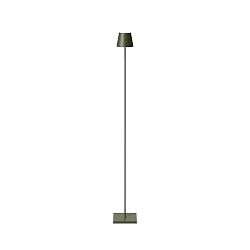 battery floor lamp NUINDIE USB-C up / down, with USB connection, CCT Switch, with touch dimmer IP54, pine green dimmable