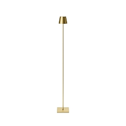 battery floor lamp NUINDIE USB-C up / down, with USB connection, CCT Switch, with touch dimmer IP54, gold dimmable
