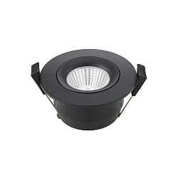recessed luminaire ARGENT swivelling IP54, black dimmable 8W 450lm 2000-3000K 36�