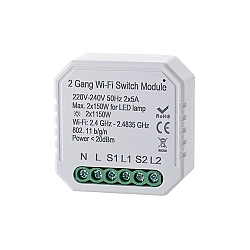 shaire WIFI Switch for flush-mounted boxes, 220-240V, IP20, 1 channel on/off, max. 150W LED