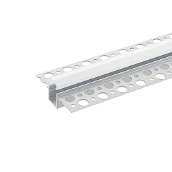Flush mounted profile 10 - for LED Strips up to 1.05cm width, rimless, incl. matt flush cover, length 100cm