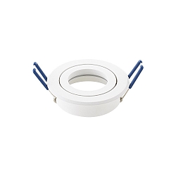 Aluminum Recessed luminaire with quick-change inner ring, incl. GU5.3 socket, IP20, � 8.3cm, DA 6.8cm, swiveling 25�, black