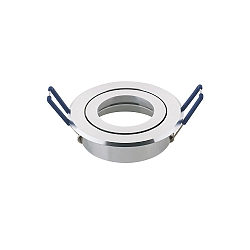 Aluminum Recessed luminaire with quick-change inner ring, incl. GU5.3 socket, IP20, � 8.3cm, DA 6.8cm, swiveling 25�