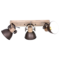 Mexlite Spot GEARWOOD, 3 flames, bronze