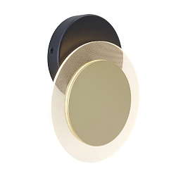 wall and ceiling luminaire LIDO round, adjustable, indirect, perforated IP20, black matt dimmable