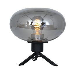 table lamp REFLEXION - � 22CM 1 flame, flat, with switch, with plug E27 IP20, black matt 