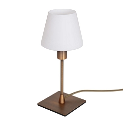 table lamp ANCILLA 1 flame, long, with switching function, conical E14 IP20, brushed bronze dimmable