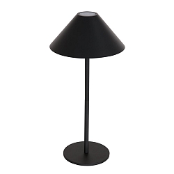 table lamp ANCILLA up / down, with USB connection, with accumulator, with touch dimmer IP54, black matt dimmable