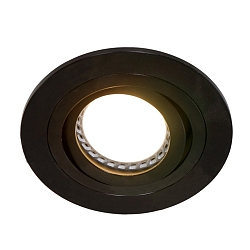 recessed luminaire P�LITE SPOT round, swivelling GU10 IP20, black matt dimmable