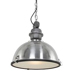 pendant luminaire BIKKEL - � 42CM 1 flame, medium E27 IP20, polished aluminium, steel dimmable