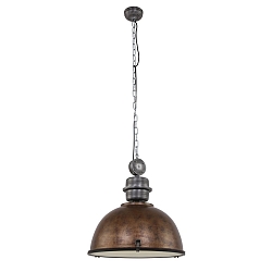 pendant luminaire BIKKEL - � 52CM 1 flame, large E27 IP20, brown, pied dimmable