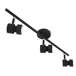 spotlight bar NATASJA 3 flames, long, Dim-To-Warm, adjustable GU10 IP20, steel brushed dimmable