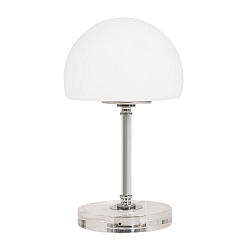 table lamp ANCILLA MUSHROOM long, with switching function G9 IP20, chrome, polished aluminium dimmable