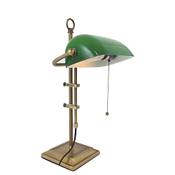table lamp ANCILLA long, adjustable, with pull switch chain E27 IP20, brushed bronze 