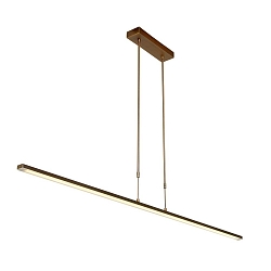 Steinhauer Pendant luminaire ZELENA LED, 3 flames, L:150cm, bronze