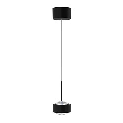 pendant luminaire PUK! PRO 120 MOTION 1 flame IP20, chrome, black matt dimmable
