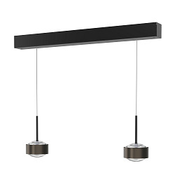 pendant luminaire PUK! PRO 120 MOTION 2 flames IP20, black matt dimmable