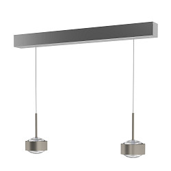 pendant luminaire PUK! PRO 120 MOTION 2 flames IP20, chrome, black matt dimmable