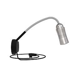 wall luminaire NEO! FLEX HOTEL II (LV) with flex arm, with plug, switchable, focusable IP20, aluminium, black matt