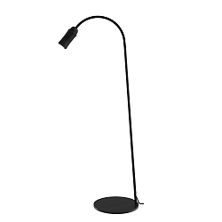 floor lamp NEO! FLOOR (LV) with flex arm, focusable IP20, black matt, silver dimmable