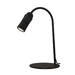 table lamp NEO! TABLE (LV) with flex arm, focusable IP20, aluminium, red, black matt dimmable