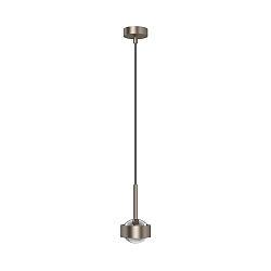 pendant luminaire PUK MINI DROP SOLO (COB LED) up / down, rigid, without lens IP20, nickel matt dimmable